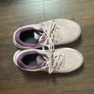 Purple running shoes